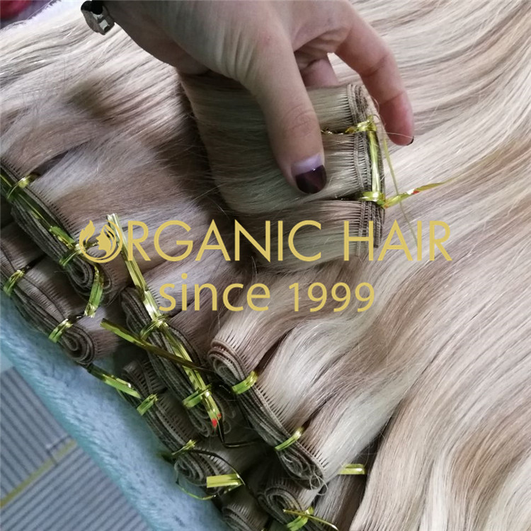 Custom full cuticle hand tied hair extensions piano 18/22 H209